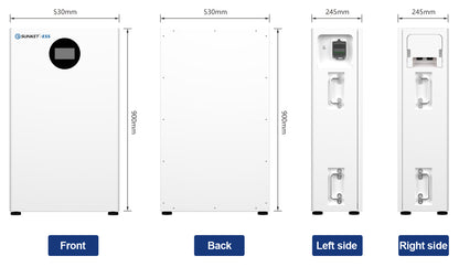Sunket Floor-Mounted 16kWh Lithium Battery Low Voltage Solar with Home Appliance Application LiFePO4