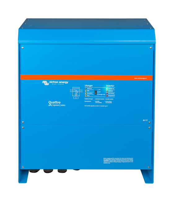 Victron Quattro 48/15000 | 48V Input | 15000VA Output 230V | 200A Charger | Transfer Switch