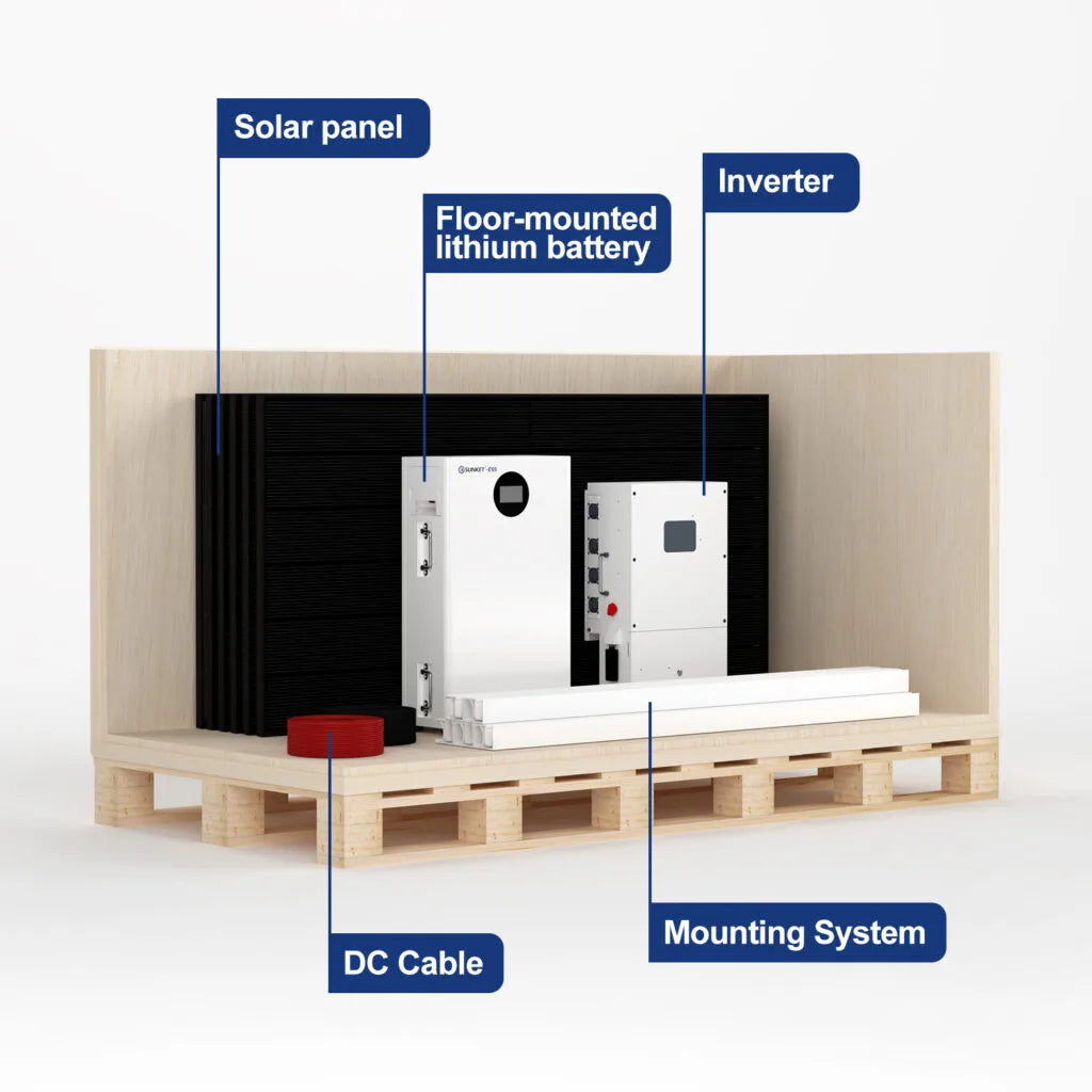 Sunket Floor-Mounted 16kWh Lithium Battery Low Voltage Solar with Home Appliance Application LiFePO4